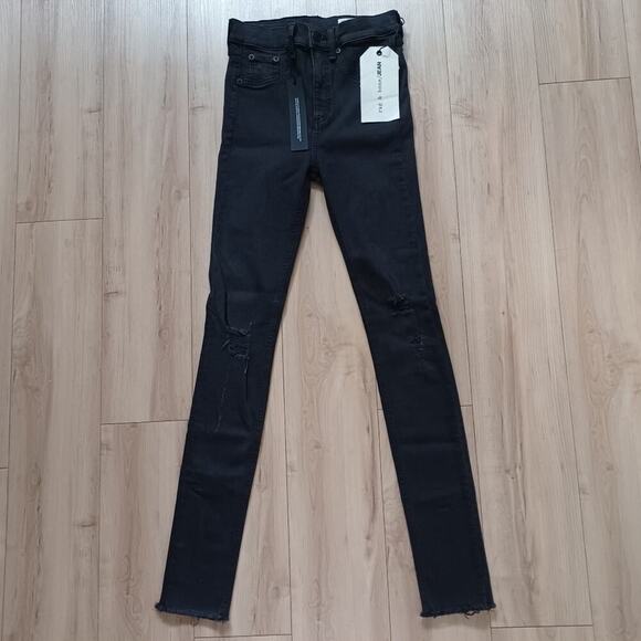 Rag & Bone High-Rise Skinny Jeans Night Wash Size 26 NWT - Picture 6 of 15